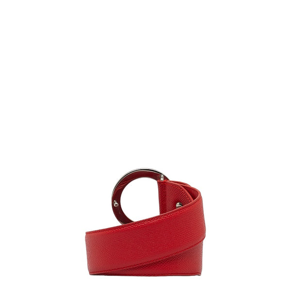 ブルガリ ブルガリブルガリ ベルト 110/44 レッド シルバー レザー メンズ BVLGARI 【中古】