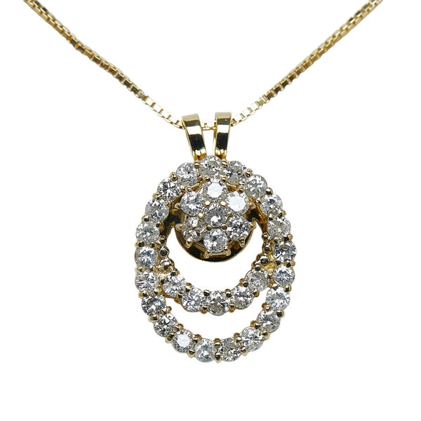 K18YG イエローゴールド ダイヤ1.00ct ペンダントネックレス ネックレス レディース 【中古】