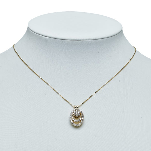 K18YG イエローゴールド ダイヤ1.00ct ペンダントネックレス ネックレス レディース 【中古】