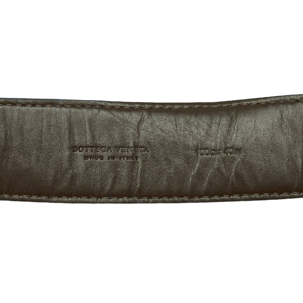 ボッテガヴェネタ イントレチャート ベルト 40/100 ブルー レザー メンズ BOTTEGAVENETA 【中古】