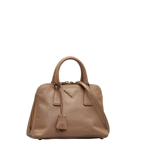 プラダ サフィアーノ ハンドバッグ ショルダーバッグ 2WAY BL0838 ライトピンク レザー レディース PRADA 【中古】
