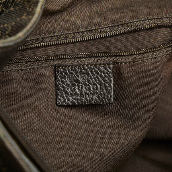 グッチ GG柄 ショルダーバッグ ワンショルダーバッグ 179777 ブラウン キャンバス レザー レディース GUCCI 【中古】