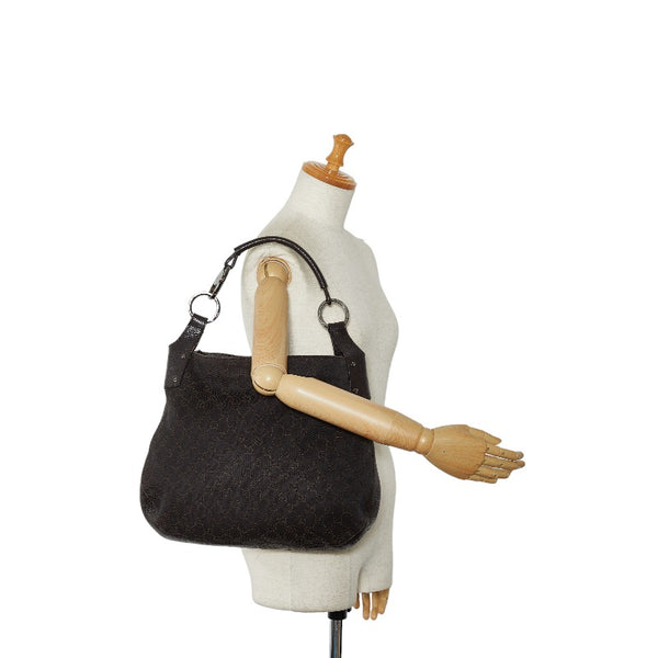 グッチ GG柄 ショルダーバッグ ワンショルダーバッグ 179777 ブラウン キャンバス レザー レディース GUCCI 【中古】