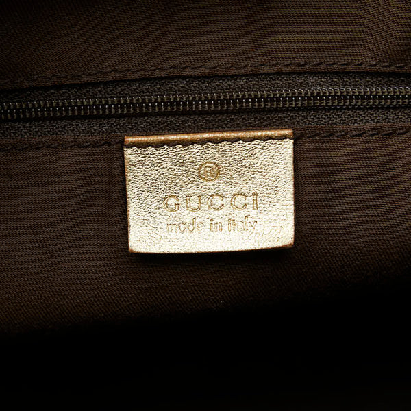 グッチ アビー GGキャンバス ハンドバッグ 190525 ベージュ ゴールド レザー レディース GUCCI 【中古】