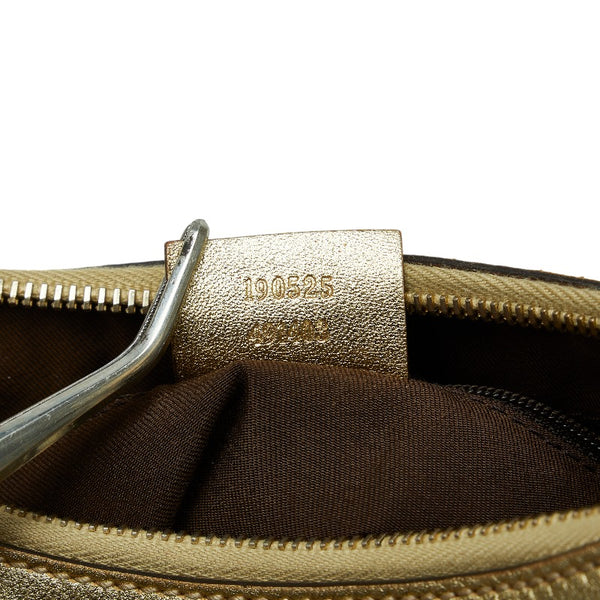 グッチ アビー GGキャンバス ハンドバッグ 190525 ベージュ ゴールド レザー レディース GUCCI 【中古】