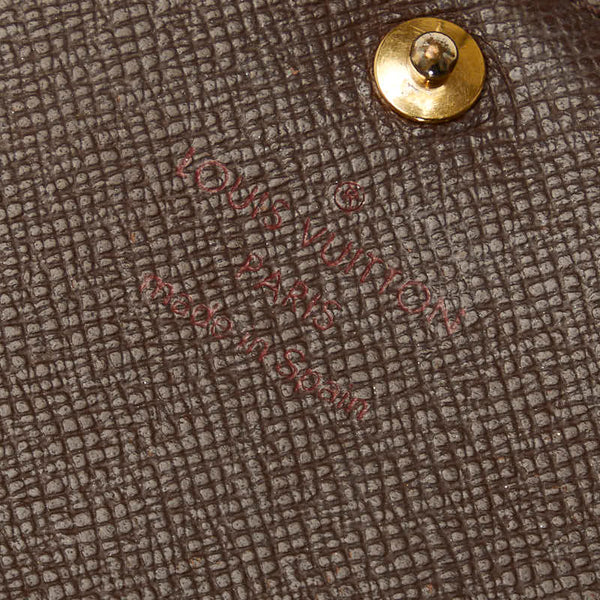 ルイ ヴィトン ダミエ ポルトモネ ビエトレゾール 二つ折り財布 N61730 ブラウン PVC レザー レディース LOUIS VUITTON 【中古】