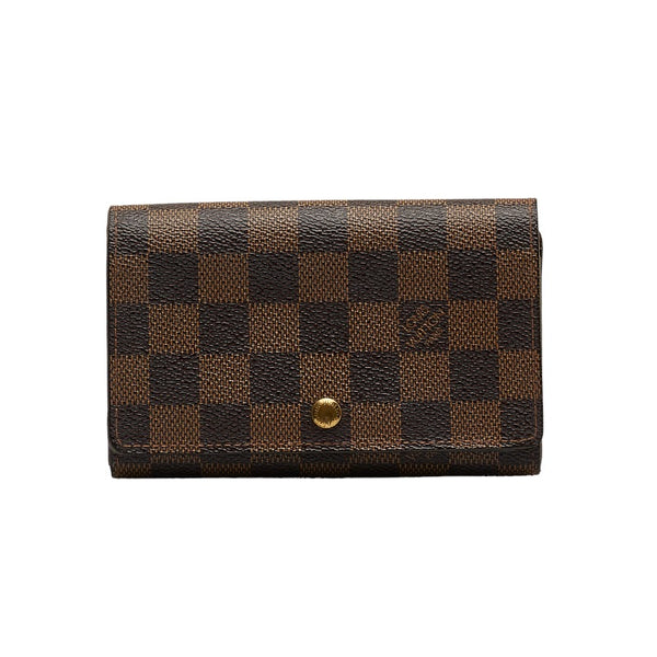 ルイ ヴィトン ダミエ ポルトモネ ビエトレゾール 二つ折り財布 N61730 ブラウン PVC レザー レディース LOUIS VUITTON 【中古】