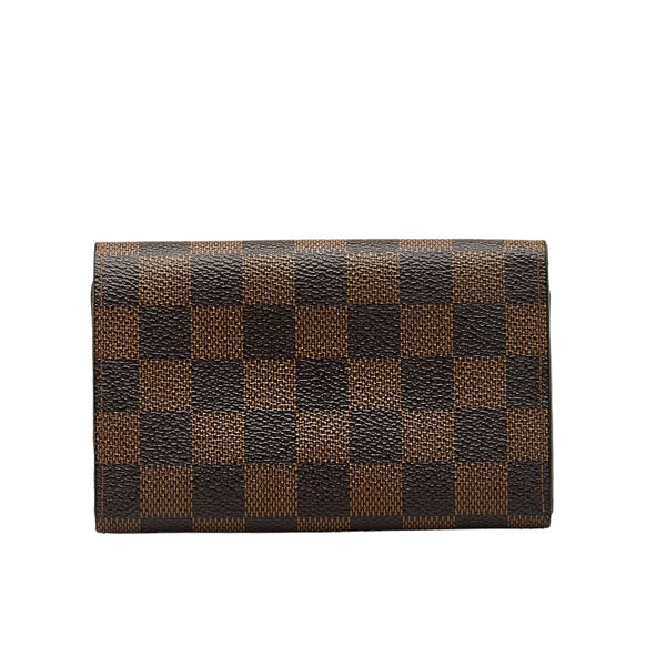 ルイ ヴィトン ダミエ ポルトモネ ビエトレゾール 二つ折り財布 N61730 ブラウン PVC レザー レディース LOUIS VUITTON 【中古】