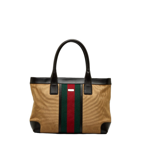 グッチ シェリーライン ハンドバッグ 002 1119 ベージュ マルチカラー キャンバス レザー レディース GUCCI 【中古】