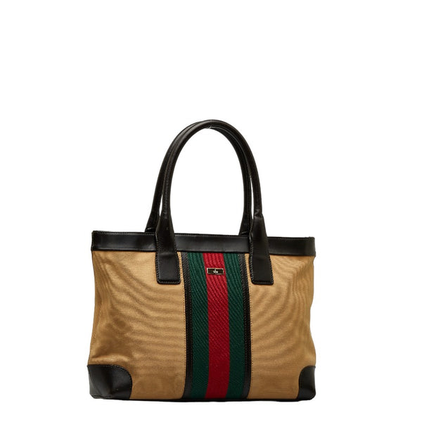 グッチ シェリーライン ハンドバッグ 002 1119 ベージュ マルチカラー キャンバス レザー レディース GUCCI 【中古】