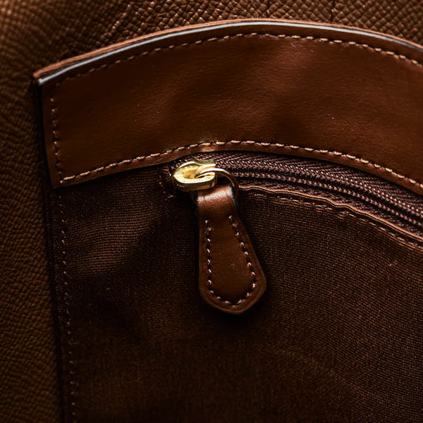 コーチ シグネチャー トートバッグ F67108 ベージュ ブラウン PVC レザー レディース COACH 【中古】