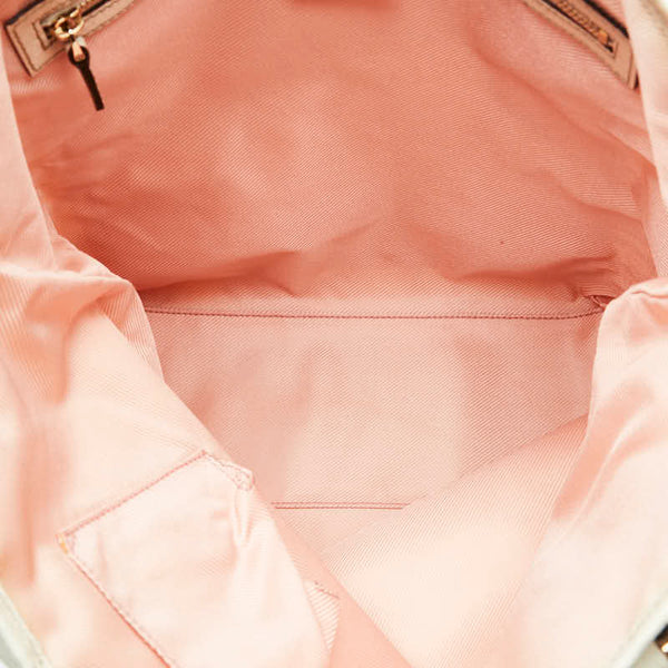 グッチ チェーン柄 総柄 ショルダーバッグ トートバッグ 153009 ホワイト マルチカラー ナイロン レザー レディース GUCCI 【中古】