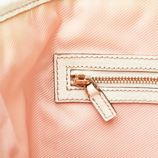 グッチ チェーン柄 総柄 ショルダーバッグ トートバッグ 153009 ホワイト マルチカラー ナイロン レザー レディース GUCCI 【中古】