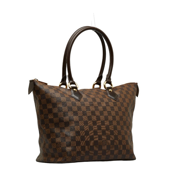 ルイ ヴィトン ダミエ サレヤMM ハンドバッグ トートバッグ N51188 ブラウン PVC レザー レディース LOUIS VUITTON 【中古】