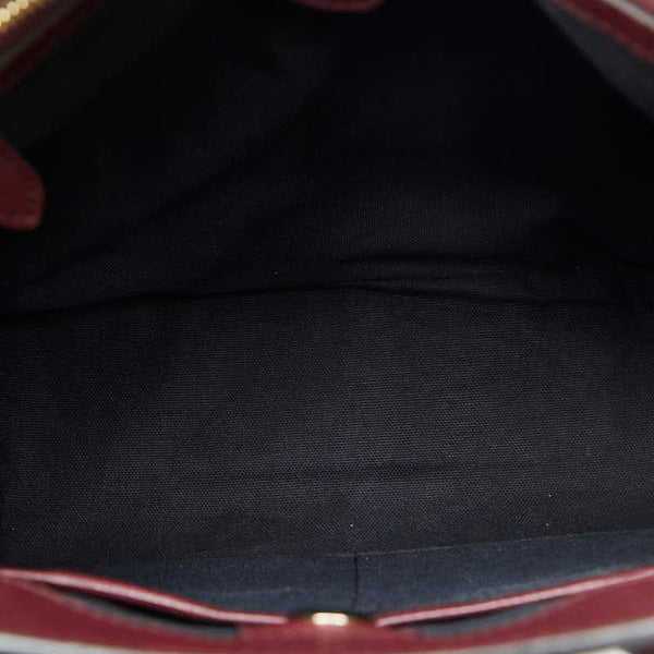 バーバリー ノバチェック ハンドバッグ ショルダーバッグ 2WAY ワインレッド レザー レディース BURBERRY 【中古】