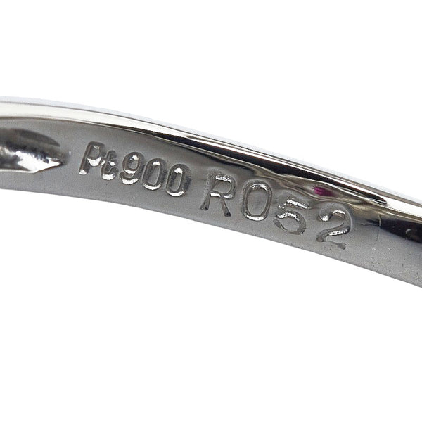 Pt900 プラチナ ルビー0.52ct ダイヤ0.18ct リング 指輪 レディース 9.5号 【中古】
