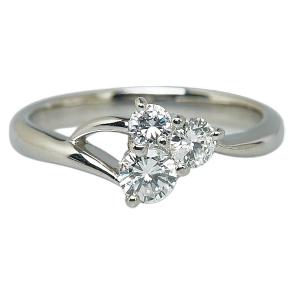 Pt900 プラチナ ダイヤ0.43ct リング 指輪 レディース 9号 【中古】