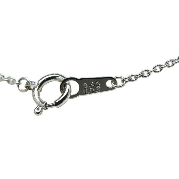 Pt900 プラチナ Pt850 プラチナ ルビー0.43ct ダイヤ0.02ct ネックレス レディース 【中古】
