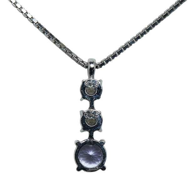 Pt900 プラチナ Pt850 プラチナ タンザナイト0.48ct ダイヤ0.25ct ペンダントネックレス ネックレス レディース 【中古】