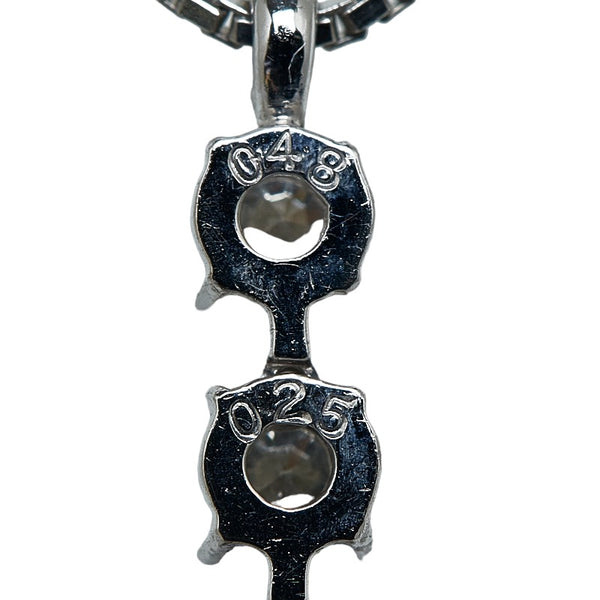 Pt900 プラチナ Pt850 プラチナ タンザナイト0.48ct ダイヤ0.25ct ペンダントネックレス ネックレス レディース 【中古】