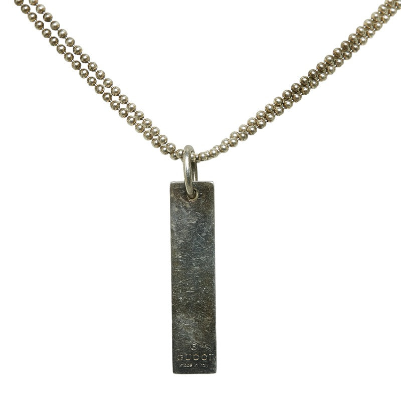グッチ プレート ネックレス シルバー SV925 シルバー レディース GUCCI 【中古】