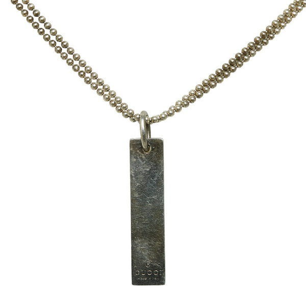 グッチ プレート ネックレス シルバー SV925 シルバー レディース GUCCI 【中古】