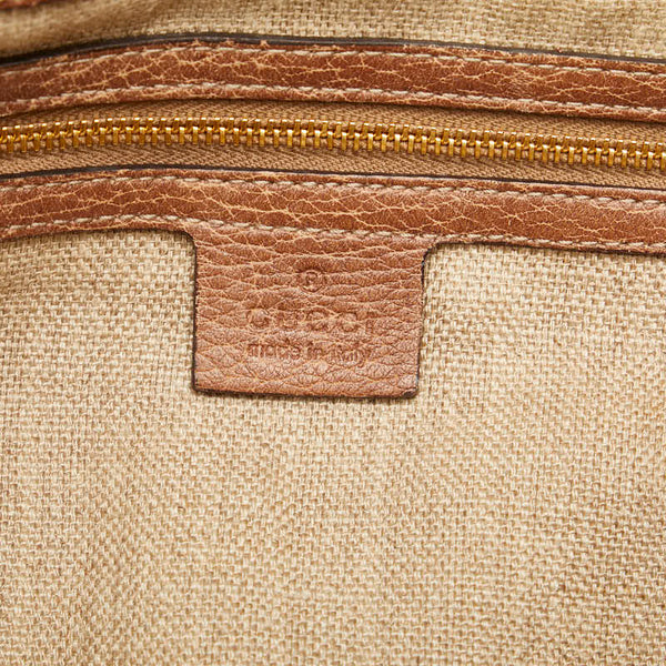 グッチ GGキャンバス バンブータッセル ショルダーバッグ トートバッグ 218780 ベージュ ブラウン キャンバス レザー レディース GUCCI 【中古】