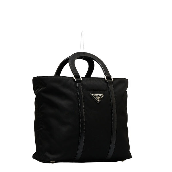 プラダ 三角ロゴプレート ハンドバッグ ショルダーバッグ 2WAY ブラック ナイロン レディース PRADA 【中古】