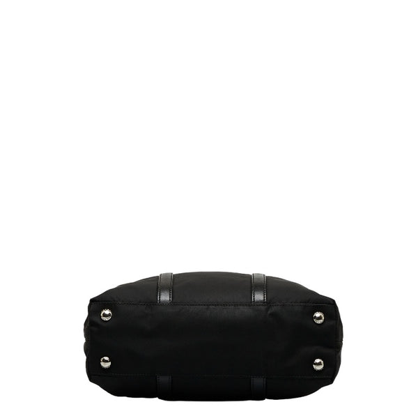 プラダ 三角ロゴプレート ハンドバッグ ショルダーバッグ 2WAY ブラック ナイロン レディース PRADA 【中古】