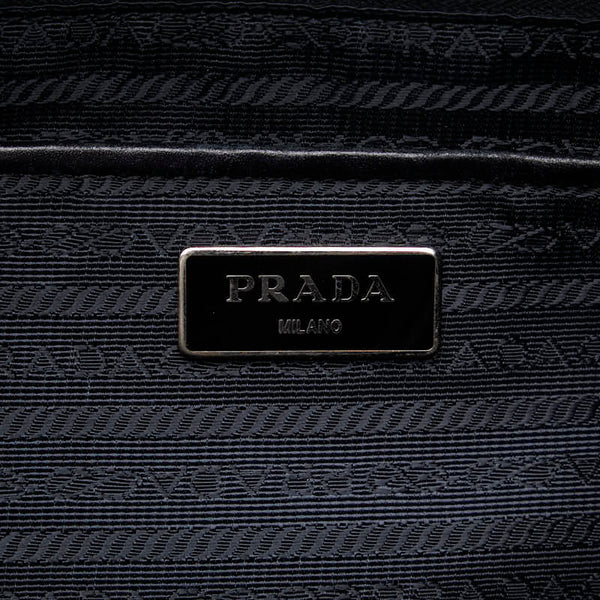 プラダ 三角ロゴプレート ハンドバッグ ショルダーバッグ 2WAY ブラック ナイロン レディース PRADA 【中古】