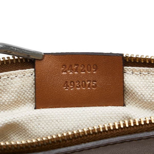 グッチ GGキャンバス トートバッグ ショルダーバッグ 247209 ベージュ キャンバス レザー レディース GUCCI 【中古】