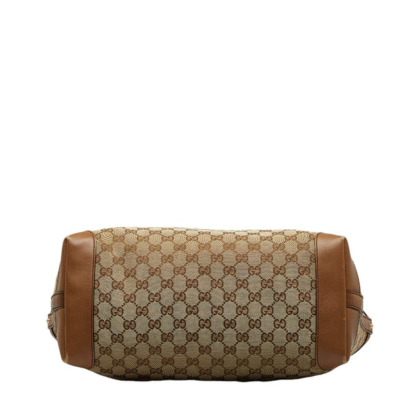 グッチ GGキャンバス トートバッグ ショルダーバッグ 247209 ベージュ キャンバス レザー レディース GUCCI 【中古】