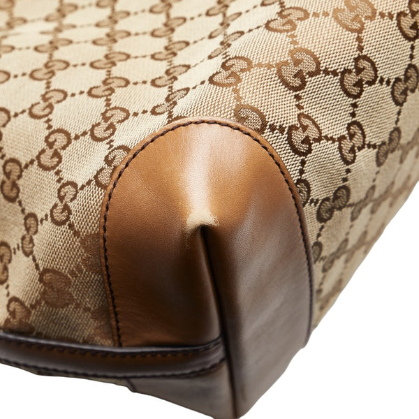 グッチ GGキャンバス トートバッグ ショルダーバッグ 247209 ベージュ キャンバス レザー レディース GUCCI 【中古】