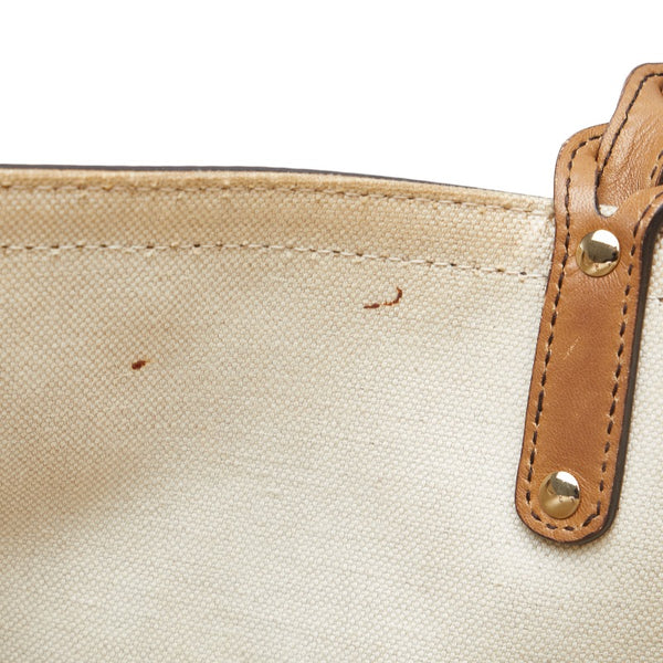 グッチ GGキャンバス トートバッグ ショルダーバッグ 247209 ベージュ キャンバス レザー レディース GUCCI 【中古】