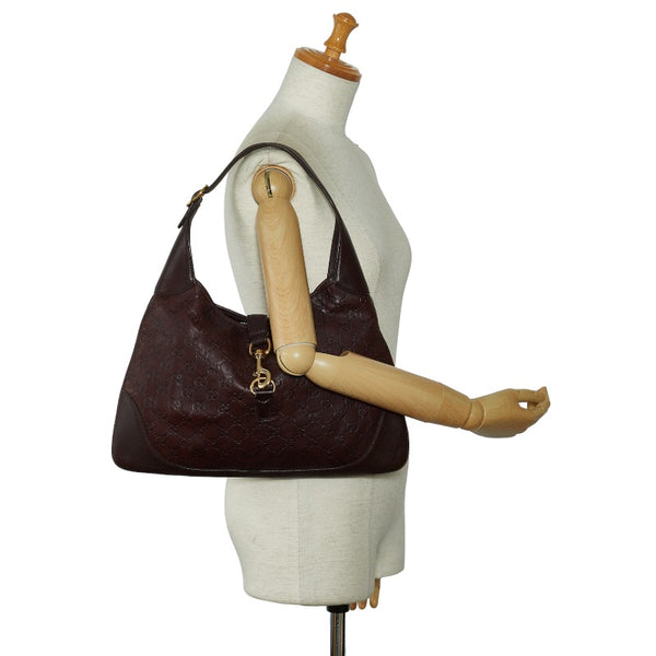 グッチ グッチシマ ジャッキー ワンショルダー 153029 ブラウン レザー レディース GUCCI 【中古】