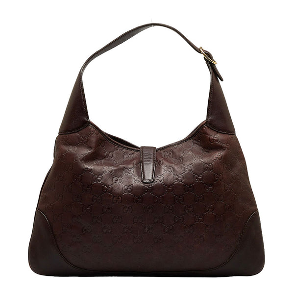 グッチ グッチシマ ジャッキー ワンショルダー 153029 ブラウン レザー レディース GUCCI 【中古】