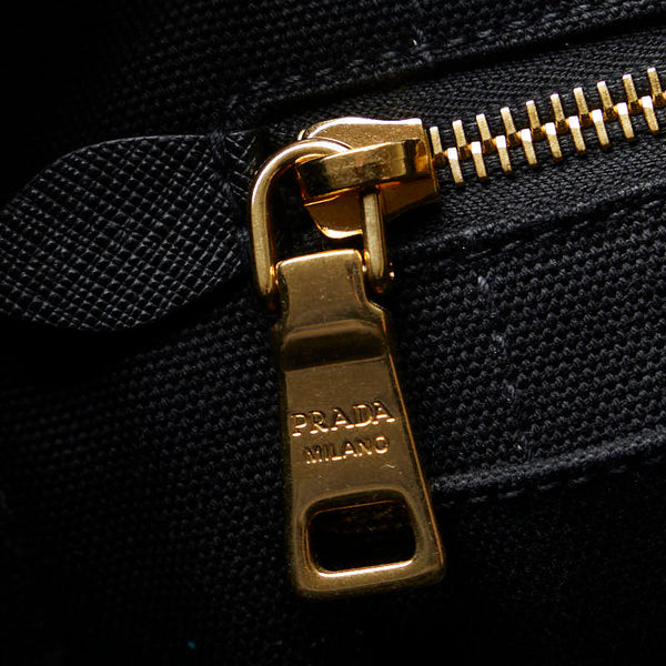 プラダ カナパSS トートバッグ ブラック キャンバス レディース PRADA 【中古】