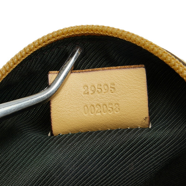 グッチ GGキャンバス ポーチ 29595 ベージュ キャンバス レザー レディース GUCCI 【中古】