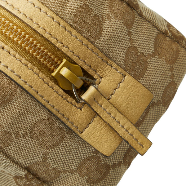 グッチ GGキャンバス ポーチ 29595 ベージュ キャンバス レザー レディース GUCCI 【中古】