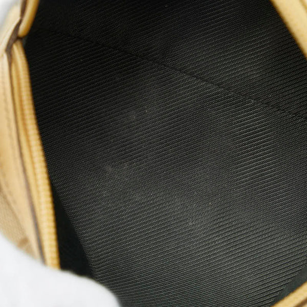 グッチ GGキャンバス ポーチ 29595 ベージュ キャンバス レザー レディース GUCCI 【中古】