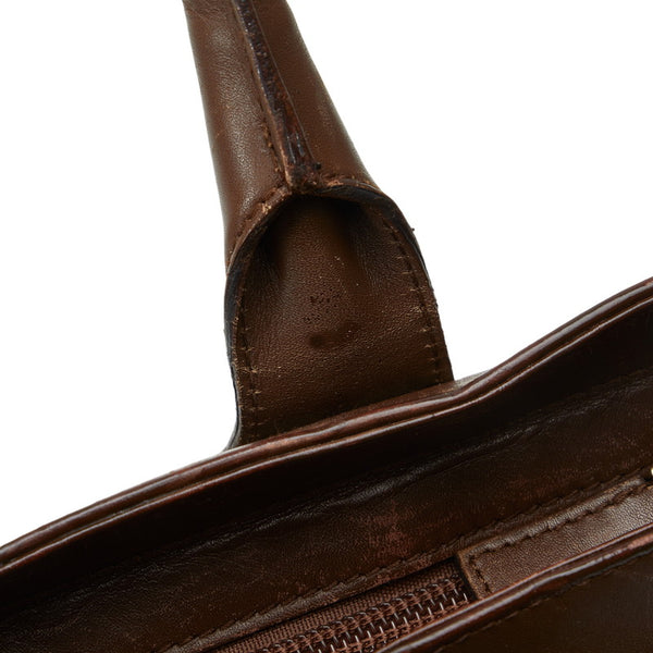 グッチ GGキャンバス ハンドバッグ トートバッグ 002 1119 ベージュ ブラウン キャンバス レザー レディース GUCCI 【中古】