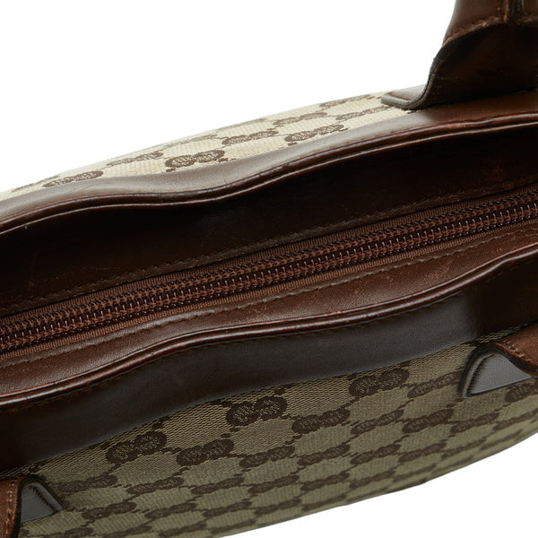 グッチ GGキャンバス ハンドバッグ トートバッグ 002 1119 ベージュ ブラウン キャンバス レザー レディース GUCCI 【中古】
