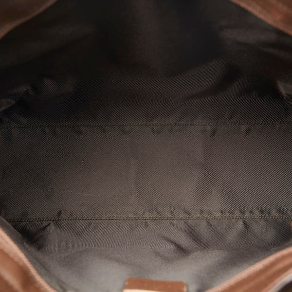 グッチ GGキャンバス ハンドバッグ トートバッグ 002 1119 ベージュ ブラウン キャンバス レザー レディース GUCCI 【中古】