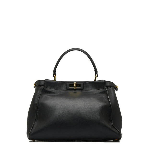 フェンディ ピーカブー ハンドバッグ 8BN290 ブラック レザー レディース FENDI 【中古】