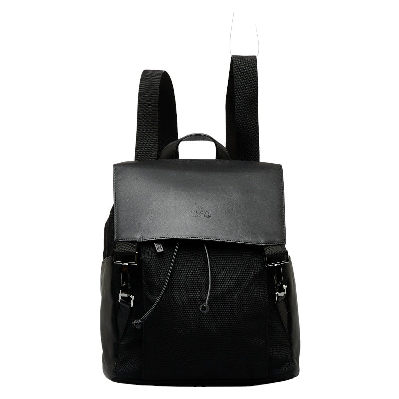 グッチ リュック バックパック 003 0233 ブラック ナイロン レザー レディース GUCCI 【中古】