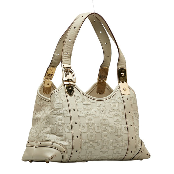 グッチ ホースビット ハンドバッグ トートバッグ 145761 ホワイト レザー レディース GUCCI 【中古】