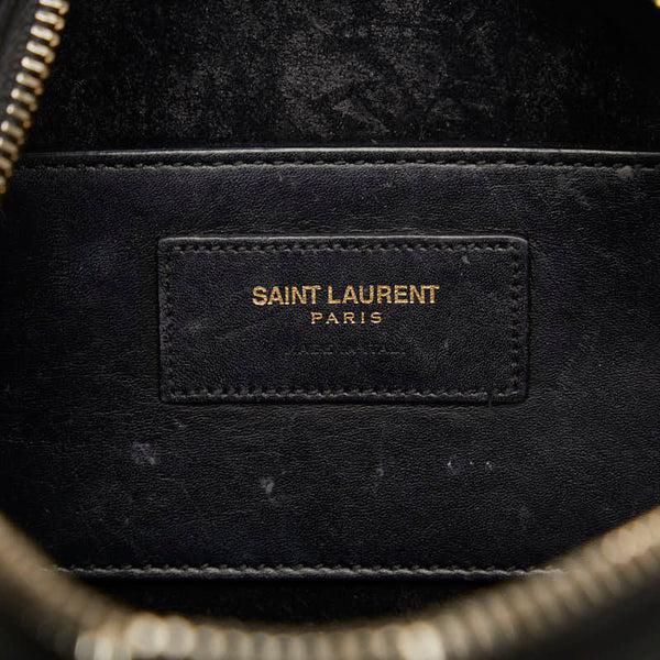 サンローラン ベイビーダッフル ハンドバッグ ショルダーバッグ 2WAY 330958 ブラック レザー レディース SAINT LAURENT 【中古】