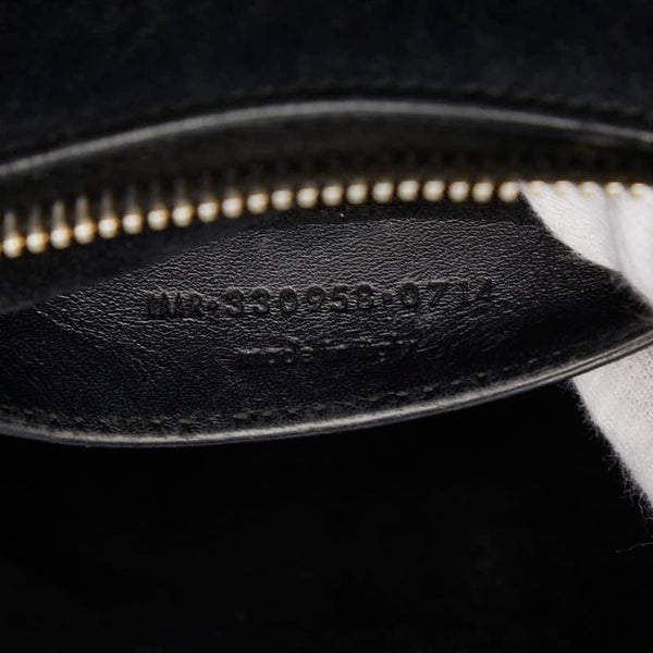 サンローラン ベイビーダッフル ハンドバッグ ショルダーバッグ 2WAY 330958 ブラック レザー レディース SAINT LAURENT 【中古】