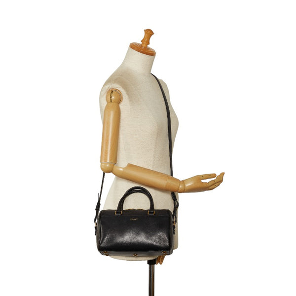 サンローラン ベイビーダッフル ハンドバッグ ショルダーバッグ 2WAY 330958 ブラック レザー レディース SAINT LAURENT 【中古】