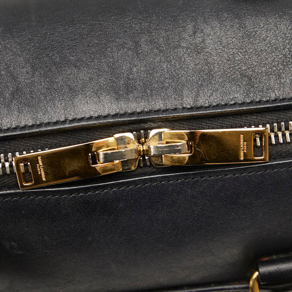 サンローラン ベイビーダッフル ハンドバッグ ショルダーバッグ 2WAY 330958 ブラック レザー レディース SAINT LAURENT 【中古】